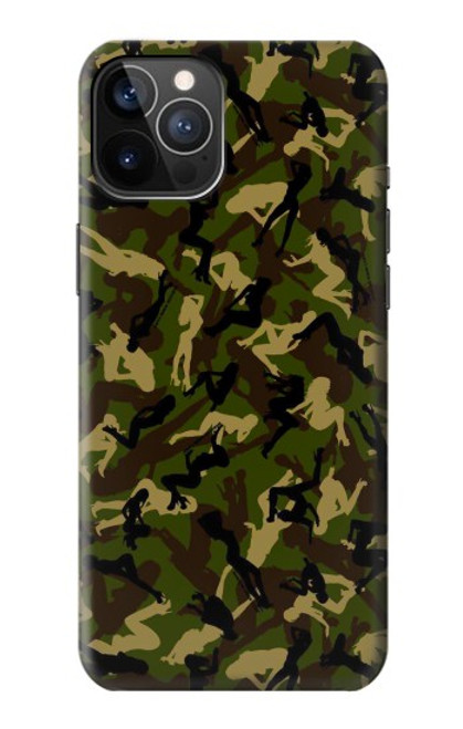 W3356 Sexy Girls Camo Camouflage Hard Case and Leather Flip Case For iPhone 12, iPhone 12 Pro