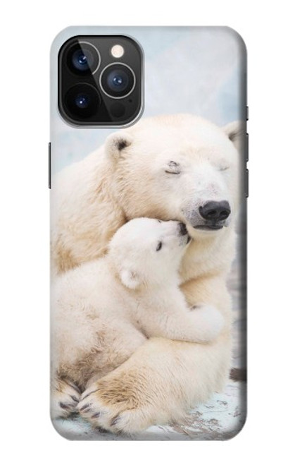 W3373 Polar Bear Hug Family Hard Case and Leather Flip Case For iPhone 12, iPhone 12 Pro