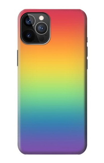 W3698 LGBT Gradient Pride Flag Hard Case and Leather Flip Case For iPhone 12, iPhone 12 Pro