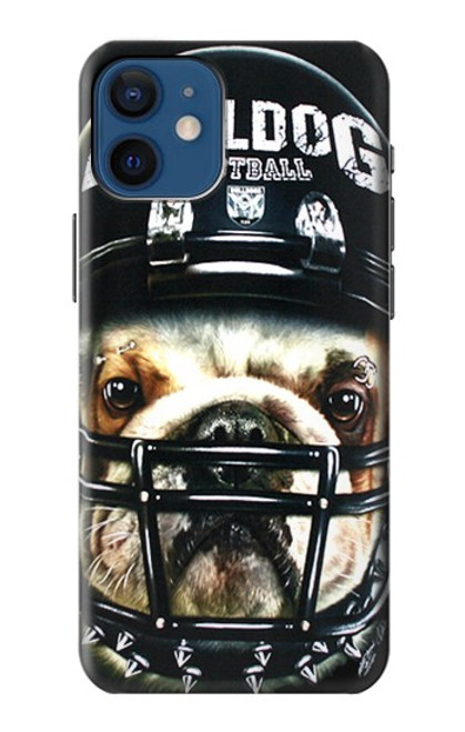 W0098 Bulldog American Football Hard Case and Leather Flip Case For iPhone 12 mini