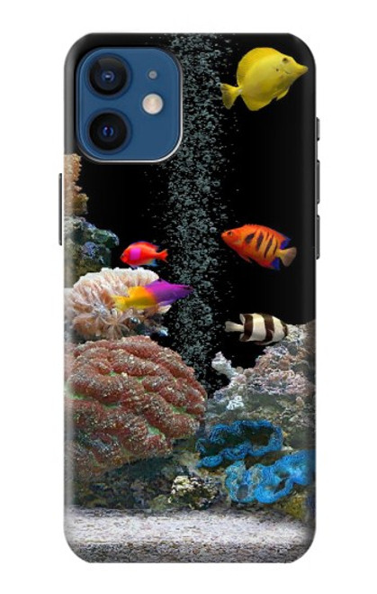 W0226 Aquarium Hard Case and Leather Flip Case For iPhone 12 mini