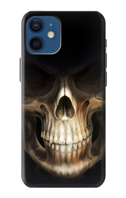 W1107 Skull Face Grim Reaper Hard Case and Leather Flip Case For iPhone 12 mini