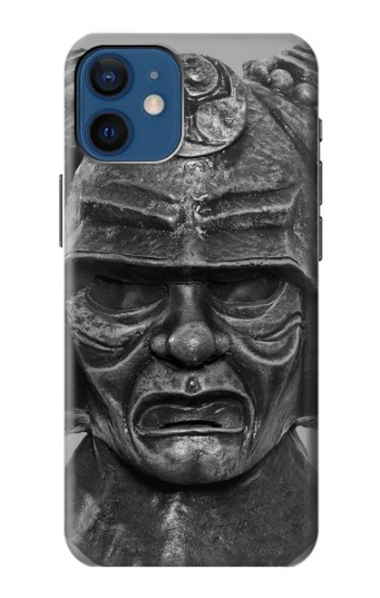 W1827 Japan Samurai Helmet Hard Case and Leather Flip Case For iPhone 12 mini