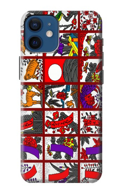 W1923 Hanafuda Japanese Flower Card Hard Case and Leather Flip Case For iPhone 12 mini