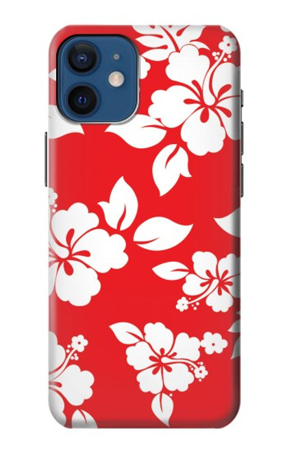 W1949 Hawaiian Hibiscus Pattern Hard Case and Leather Flip Case For iPhone 12 mini