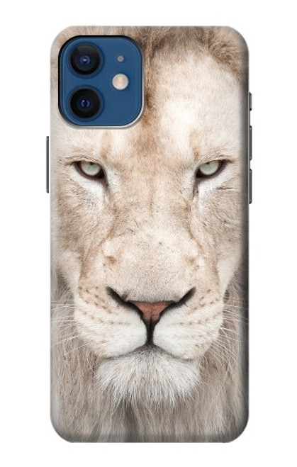 W2399 White Lion Face Hard Case and Leather Flip Case For iPhone 12 mini