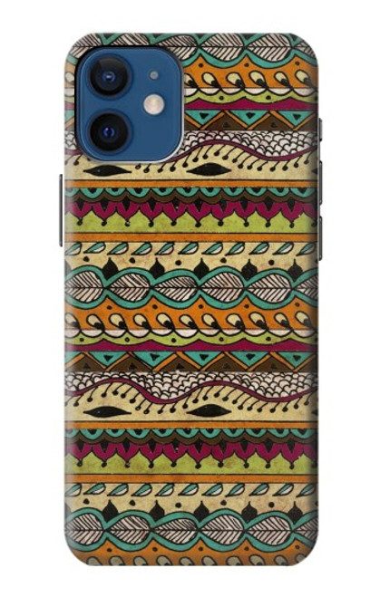 W2860 Aztec Boho Hippie Pattern Hard Case and Leather Flip Case For iPhone 12 mini