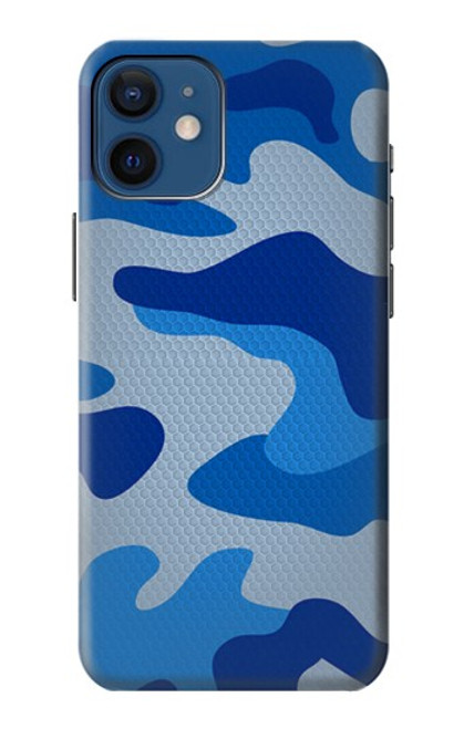 W2958 Army Blue Camo Camouflage Hard Case and Leather Flip Case For iPhone 12 mini