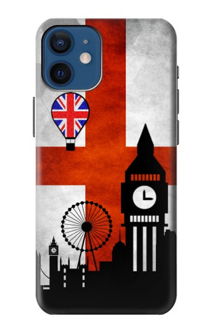 W2979 England Football Soccer Hard Case and Leather Flip Case For iPhone 12 mini