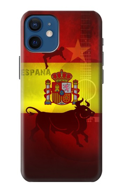 W2984 Spain Football Soccer Hard Case and Leather Flip Case For iPhone 12 mini