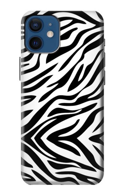 W3056 Zebra Skin Texture Graphic Printed Hard Case and Leather Flip Case For iPhone 12 mini