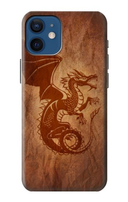 W3086 Red Dragon Tattoo Hard Case and Leather Flip Case For iPhone 12 mini