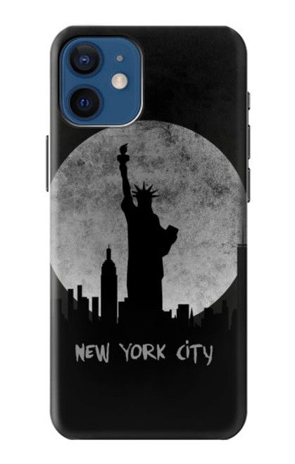 W3097 New York City Hard Case and Leather Flip Case For iPhone 12 mini