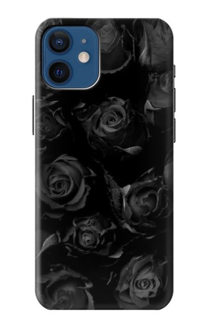 W3153 Black Roses Hard Case and Leather Flip Case For iPhone 12 mini