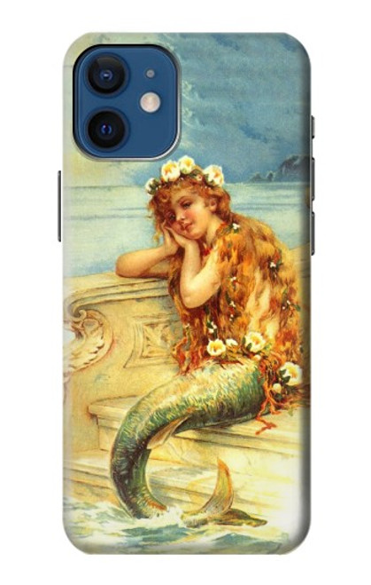 W3184 Little Mermaid Painting Hard Case and Leather Flip Case For iPhone 12 mini