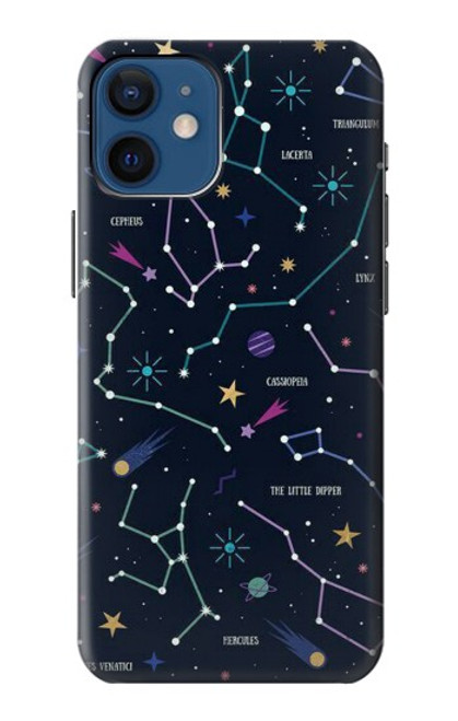 W3220 Star Map Zodiac Constellations Hard Case and Leather Flip Case For iPhone 12 mini