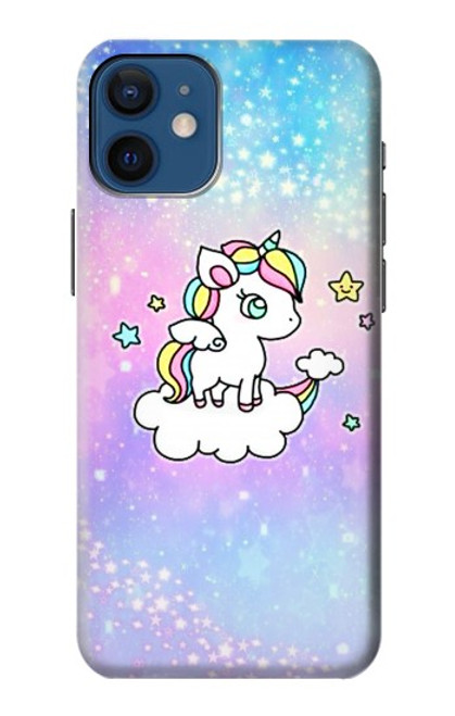 W3256 Cute Unicorn Cartoon Hard Case and Leather Flip Case For iPhone 12 mini