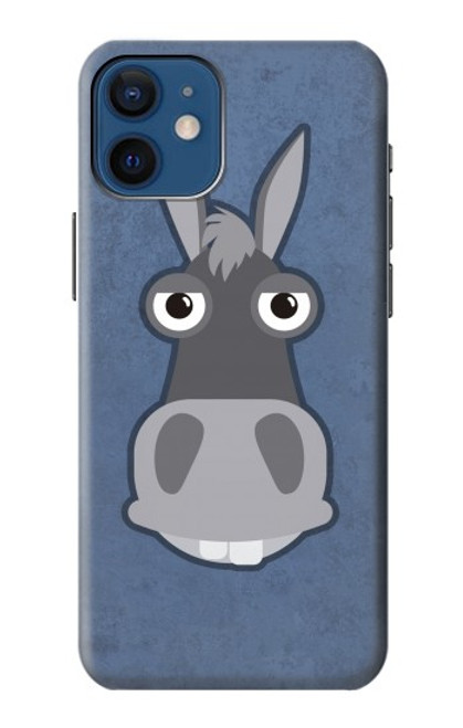 W3271 Donkey Cartoon Hard Case and Leather Flip Case For iPhone 12 mini