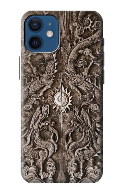 W3395 Dragon Door Hard Case and Leather Flip Case For iPhone 12 mini