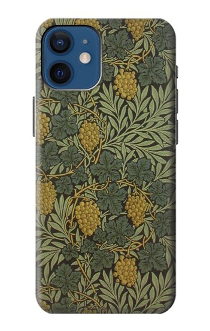 W3662 William Morris Vine Pattern Hard Case and Leather Flip Case For iPhone 12 mini