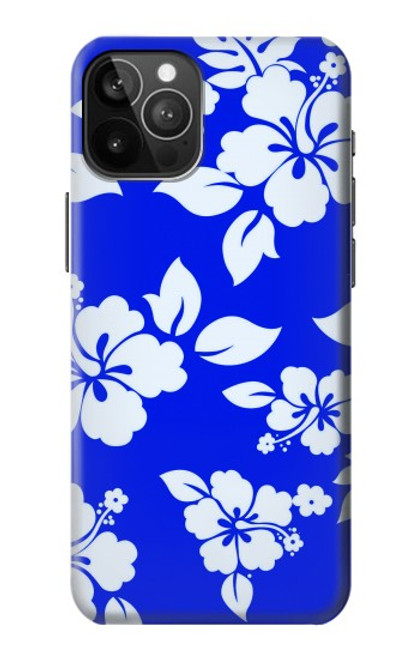 W2244 Hawaiian Hibiscus Blue Pattern Hard Case and Leather Flip Case For iPhone 12 Pro Max