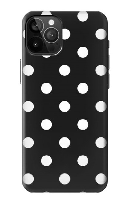 W2299 Black Polka Dots Hard Case and Leather Flip Case For iPhone 12 Pro Max