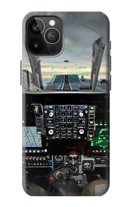 W2435 Fighter Jet Aircraft Cockpit Hard Case and Leather Flip Case For iPhone 12 Pro Max