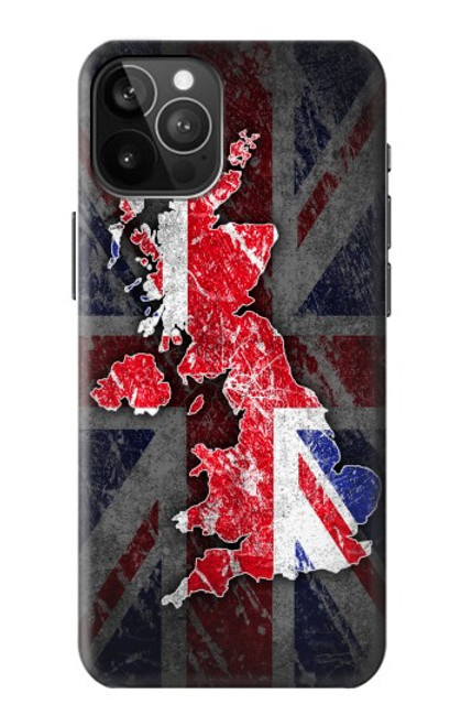 W2936 UK British Flag Map Hard Case and Leather Flip Case For iPhone 12 Pro Max