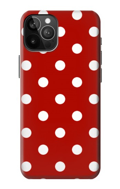 W2951 Red Polka Dots Hard Case and Leather Flip Case For iPhone 12 Pro Max