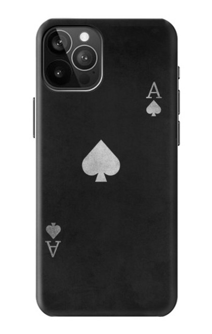 W3152 Black Ace of Spade Hard Case and Leather Flip Case For iPhone 12 Pro Max