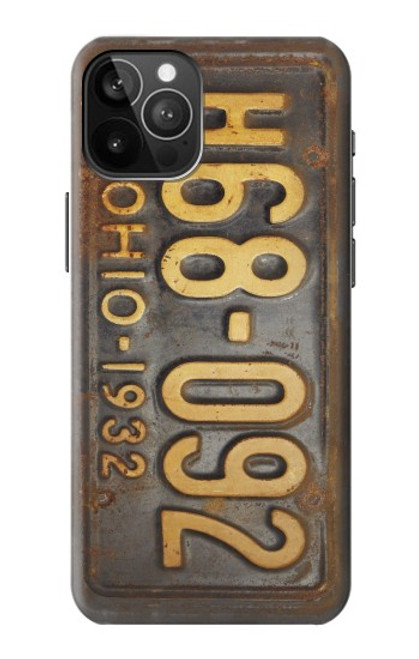 W3228 Vintage Car License Plate Hard Case and Leather Flip Case For iPhone 12 Pro Max