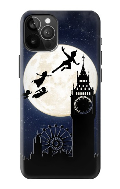 W3249 Peter Pan Fly Full Moon Night Hard Case and Leather Flip Case For iPhone 12 Pro Max