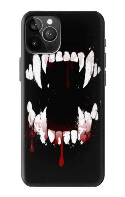W3527 Vampire Teeth Bloodstain Hard Case and Leather Flip Case For iPhone 12 Pro Max