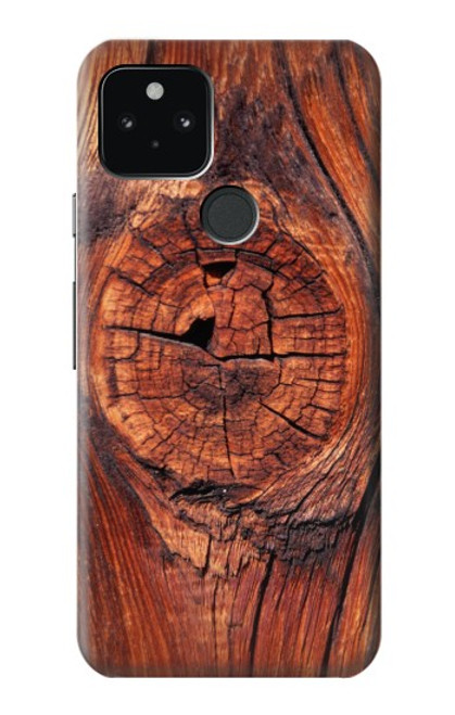 W0603 Wood Graphic Printed Hard Case and Leather Flip Case For Google Pixel 5