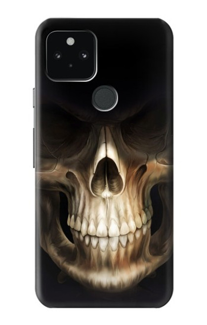 W1107 Skull Face Grim Reaper Hard Case and Leather Flip Case For Google Pixel 5