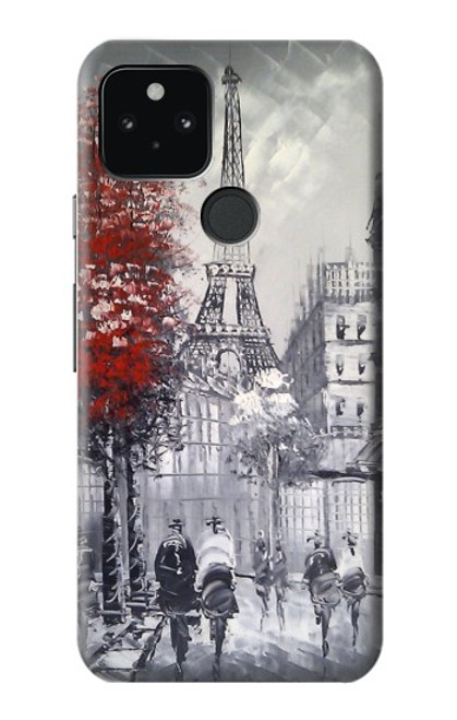 W1295 Eiffel Painting of Paris Hard Case and Leather Flip Case For Google Pixel 5