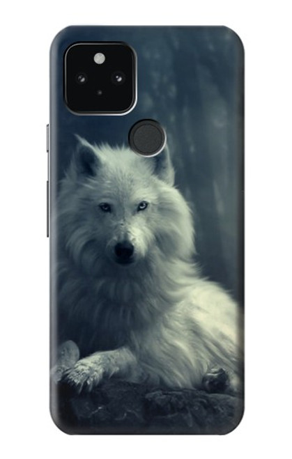 W1516 White Wolf Hard Case and Leather Flip Case For Google Pixel 5