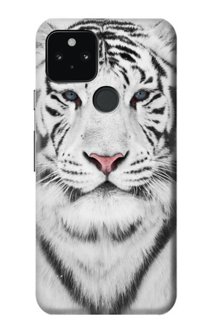 W2553 White Tiger Hard Case and Leather Flip Case For Google Pixel 5