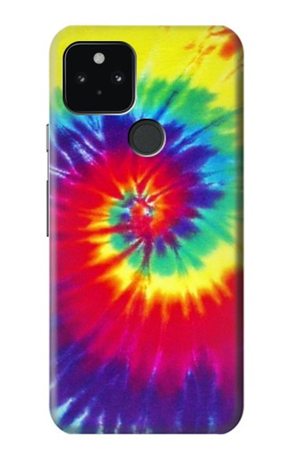 W2884 Tie Dye Swirl Color Hard Case and Leather Flip Case For Google Pixel 5