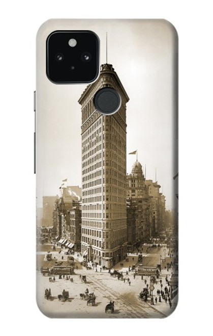 W3046 Old New York Flatiron Building Hard Case and Leather Flip Case For Google Pixel 5