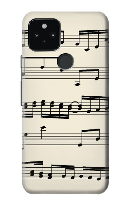 W3082 Music Sheet Hard Case and Leather Flip Case For Google Pixel 5