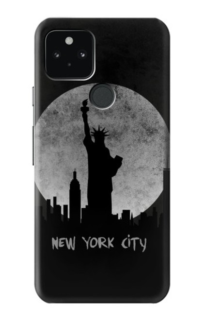 W3097 New York City Hard Case and Leather Flip Case For Google Pixel 5