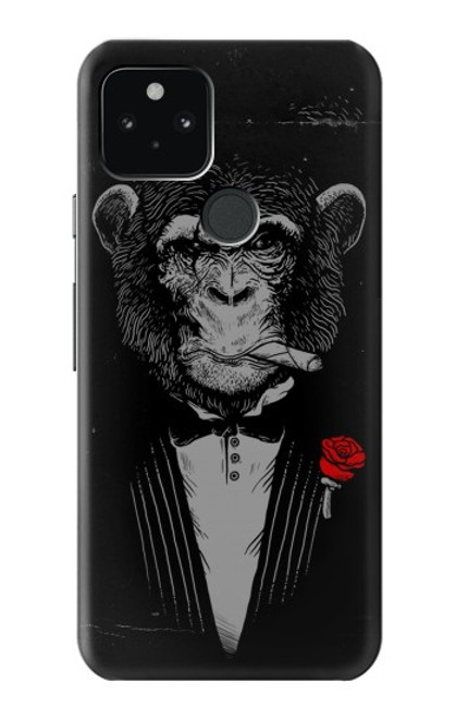 W3167 Funny Monkey God Father Hard Case and Leather Flip Case For Google Pixel 5