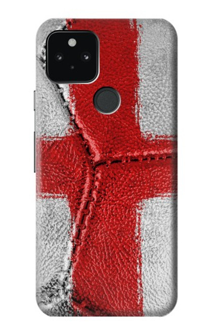 W3316 England Flag Vintage Football Graphic Hard Case and Leather Flip Case For Google Pixel 5