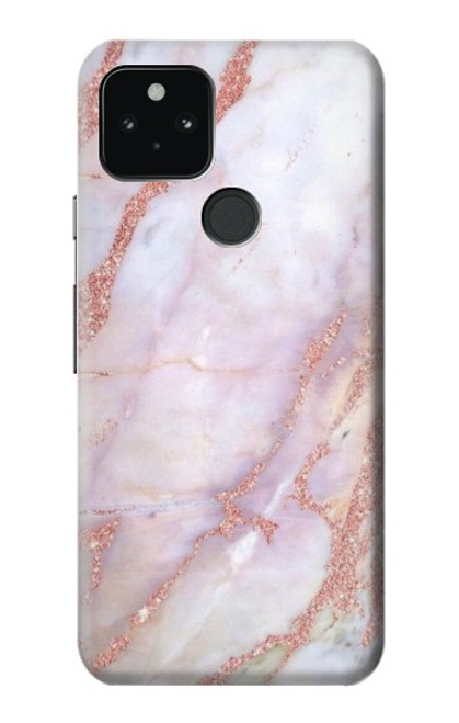 W3482 Soft Pink Marble Graphic Print Hard Case and Leather Flip Case For Google Pixel 5