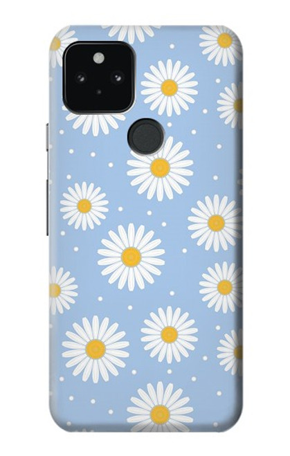 W3681 Daisy Flowers Pattern Hard Case and Leather Flip Case For Google Pixel 5