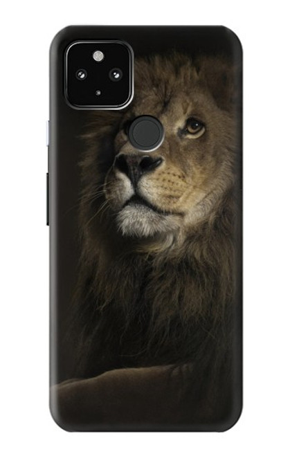 W0472 Lion Hard Case and Leather Flip Case For Google Pixel 4a 5G