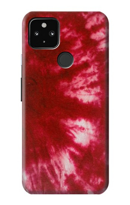 W2480 Tie Dye Red Hard Case and Leather Flip Case For Google Pixel 4a 5G