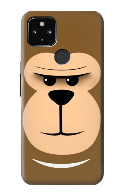 W2721 Cute Grumpy Monkey Cartoon Hard Case and Leather Flip Case For Google Pixel 4a 5G