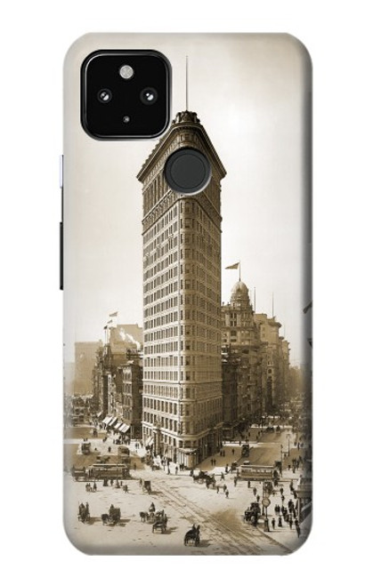 W3046 Old New York Flatiron Building Hard Case and Leather Flip Case For Google Pixel 4a 5G